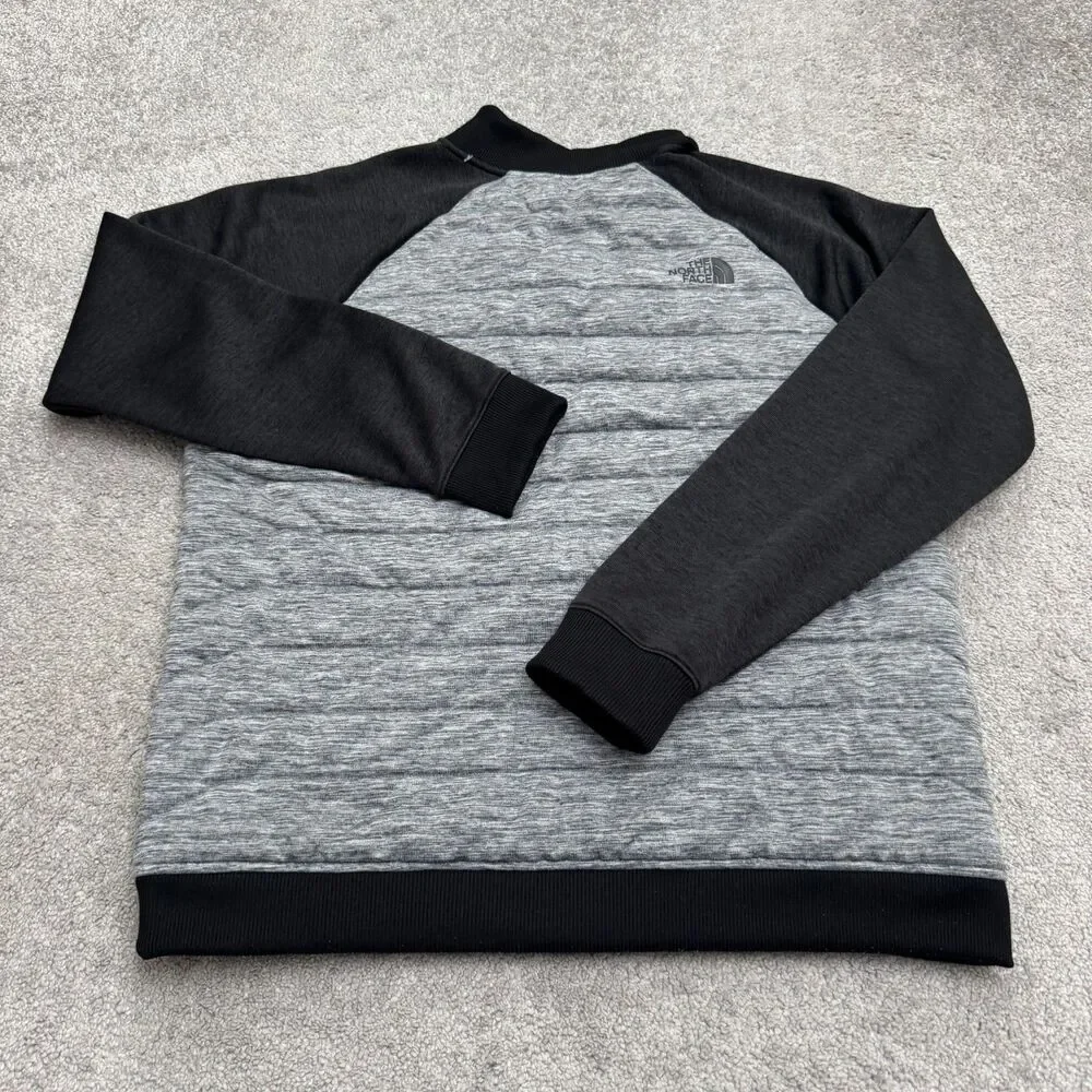 The North Face Quilted Midlayer Bomber Jacket Mens Large Gray Black Colorblock